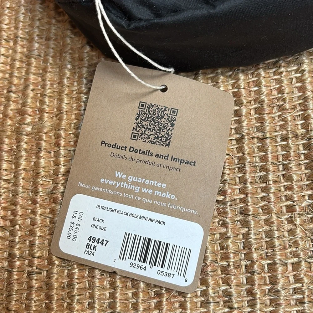 NWT Patagonia Ultralight Black Hole Mini Hip Pack Waist Fanny Pack Bag - Picture 3 of 5